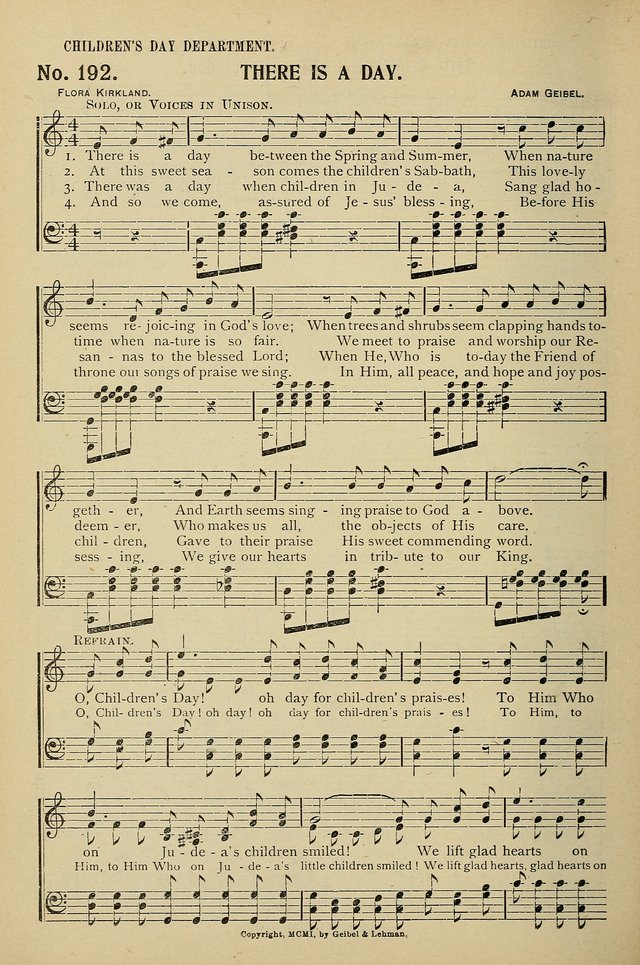 Uplifted Voices: a 20th century hymn book for sunday-schools and devotional meetings page 190