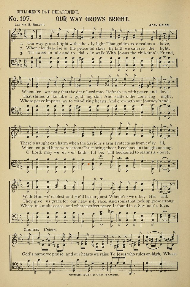 Uplifted Voices: a 20th century hymn book for sunday-schools and devotional meetings page 196