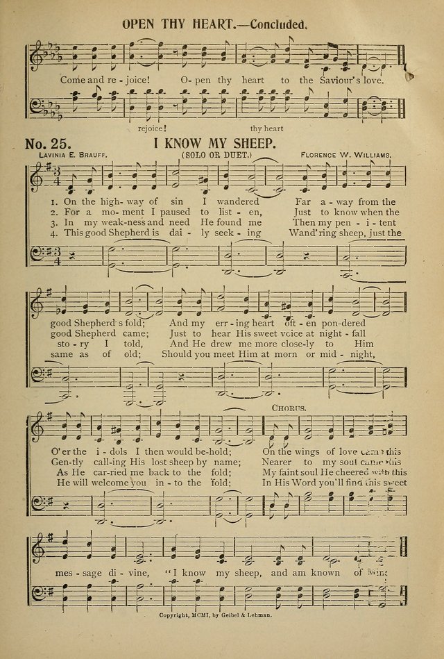 Uplifted Voices: a 20th century hymn book for sunday-schools and devotional meetings page 25