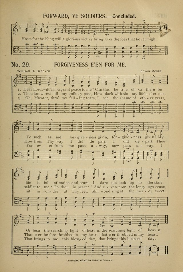 Uplifted Voices: a 20th century hymn book for sunday-schools and devotional meetings page 29
