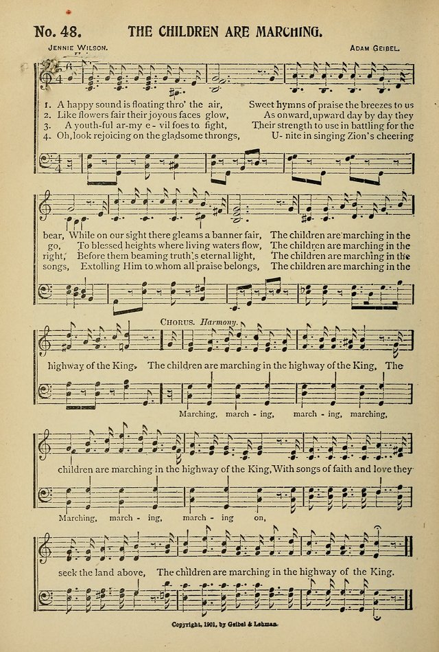 Uplifted Voices: a 20th century hymn book for sunday-schools and devotional meetings page 48