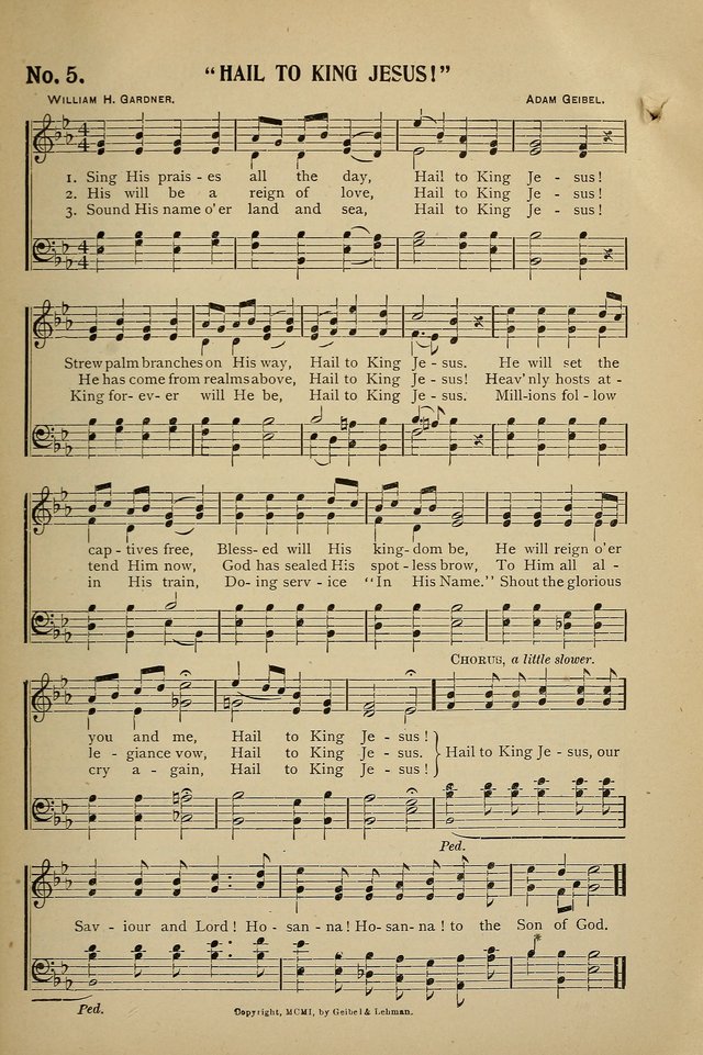 Uplifted Voices: a 20th century hymn book for sunday-schools and devotional meetings page 5