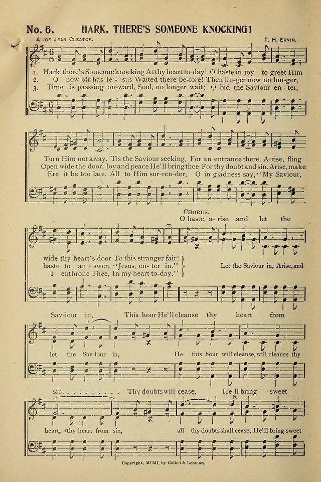 Uplifted Voices: a 20th century hymn book for sunday-schools and devotional meetings page 6