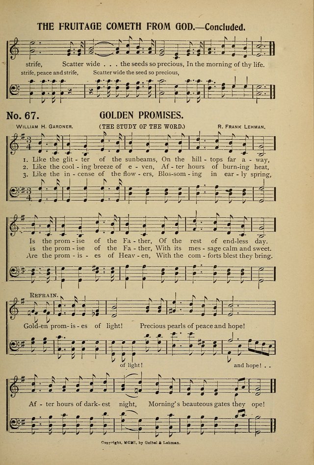 Uplifted Voices: a 20th century hymn book for sunday-schools and devotional meetings page 67