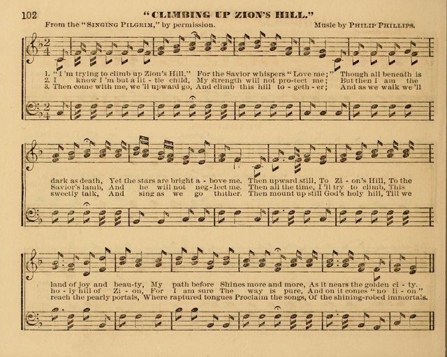 The Violet: a book of music and hymns, with lessons of instruction designed for Sunday Schools, social meetings, and home circles page 102
