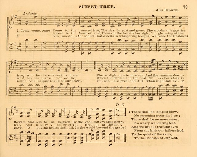 The Violet: a book of music and hymns, with lessons of instruction designed for Sunday Schools, social meetings, and home circles page 79