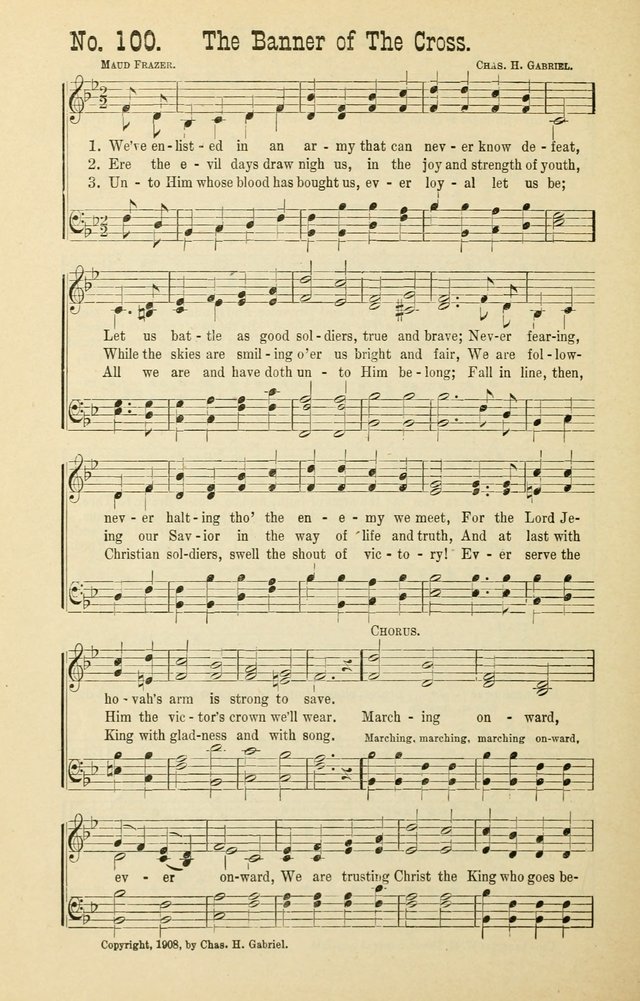 The Victory: a collection of popular Sunday school songs new and old page 100