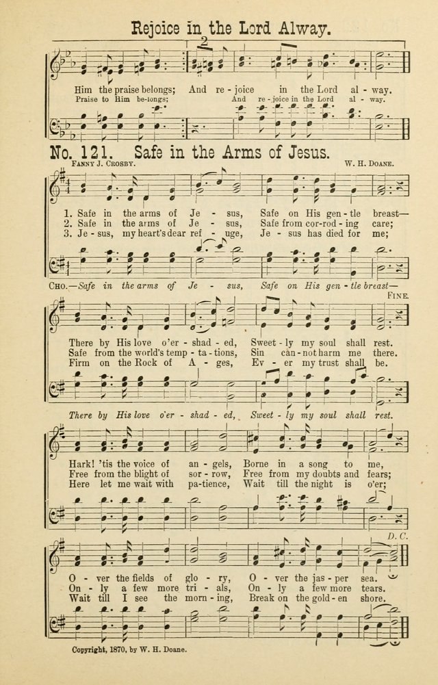 The Victory: a collection of popular Sunday school songs new and old page 121