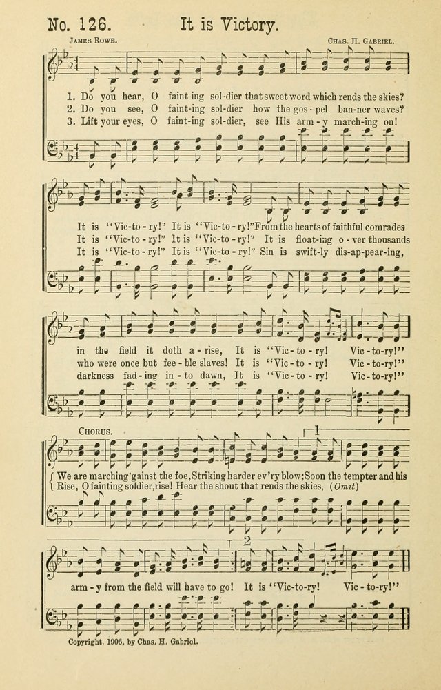 The Victory: a collection of popular Sunday school songs new and old page 126