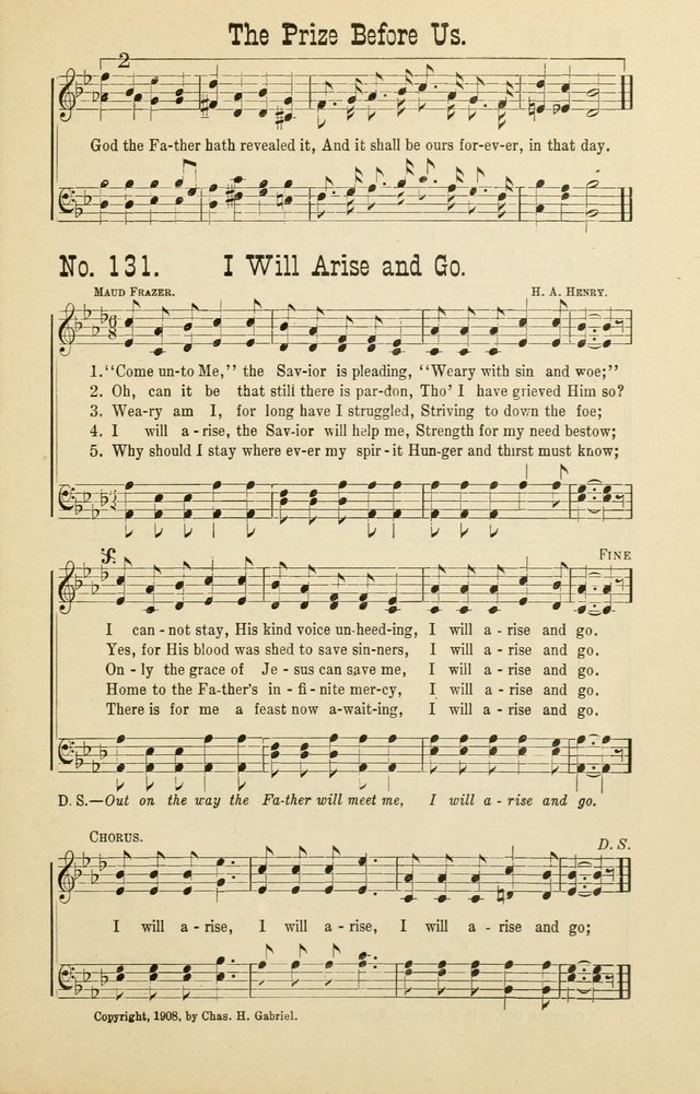 The Victory: a collection of popular Sunday school songs new and old page 131