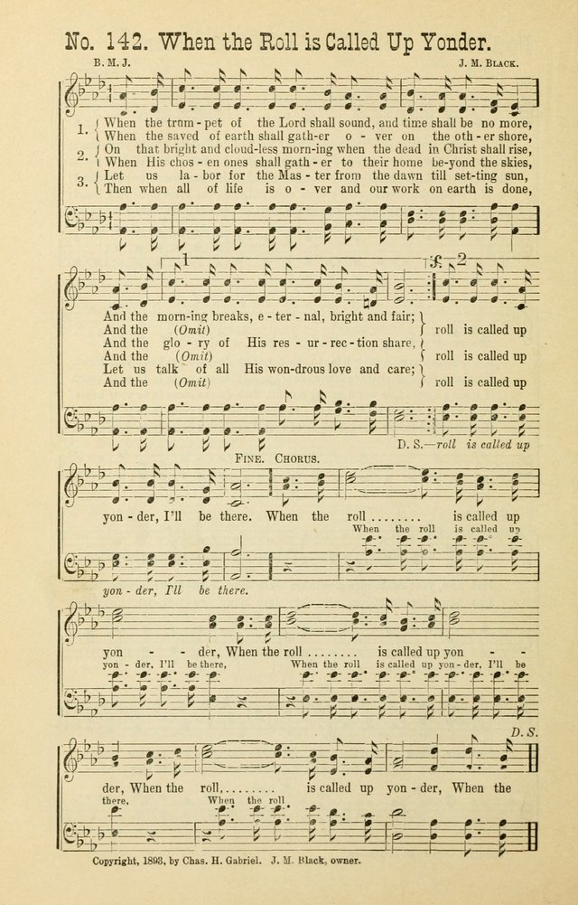 The Victory: a collection of popular Sunday school songs new and old page 142