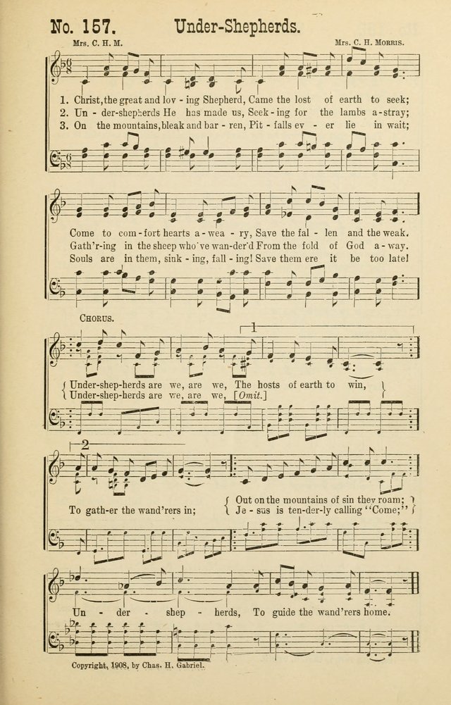 The Victory: a collection of popular Sunday school songs new and old page 157