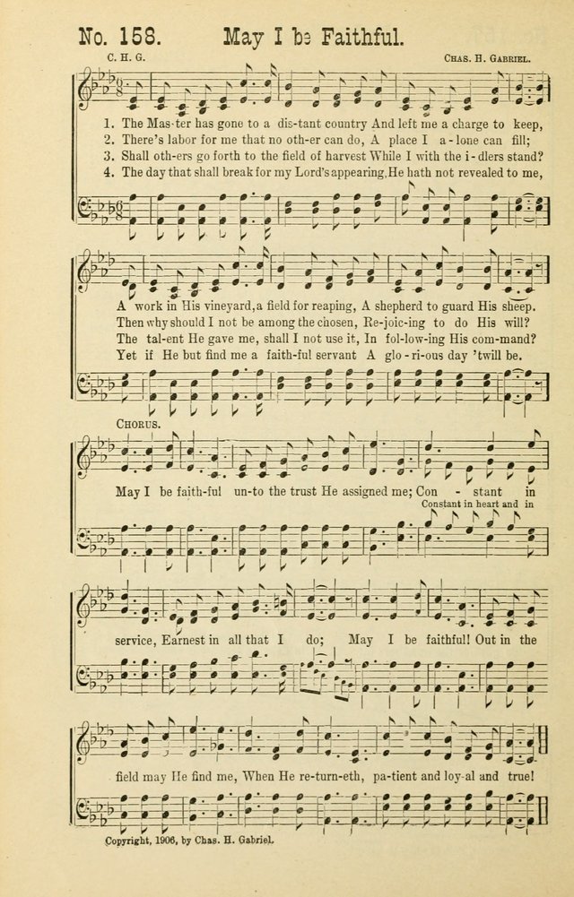 The Victory: a collection of popular Sunday school songs new and old page 158
