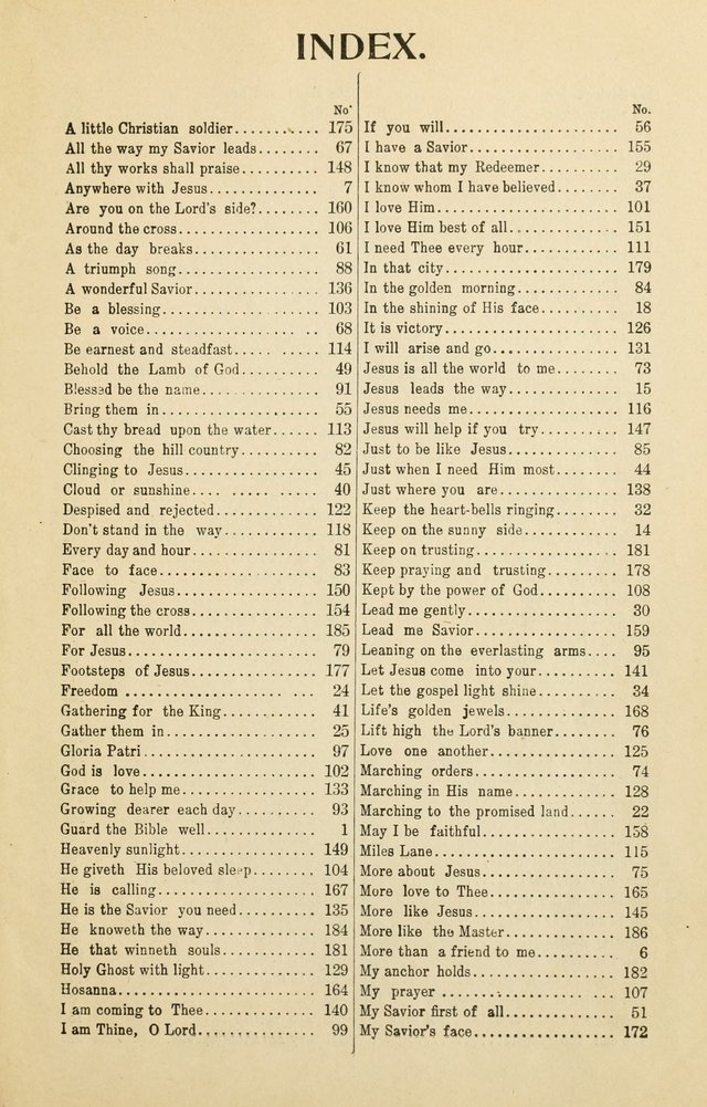 The Victory: a collection of popular Sunday school songs new and old page 189