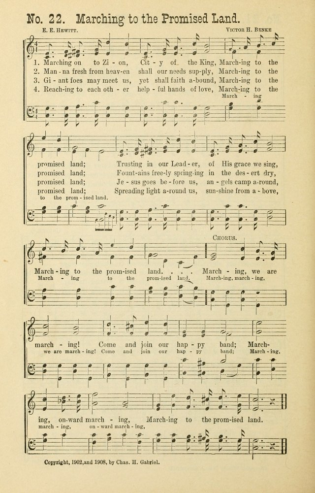 The Victory: a collection of popular Sunday school songs new and old page 22