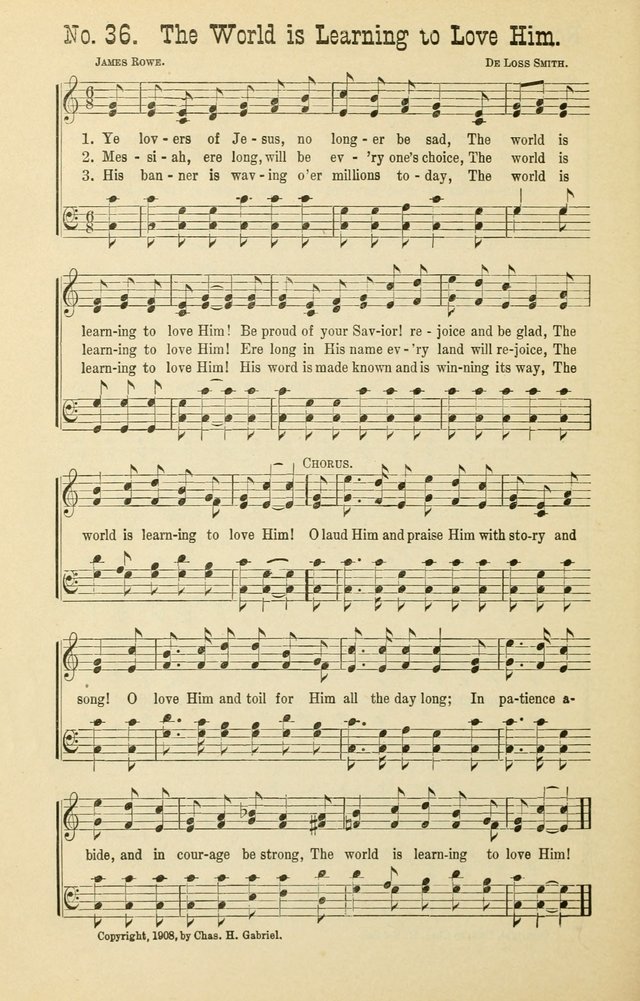 The Victory: a collection of popular Sunday school songs new and old page 36