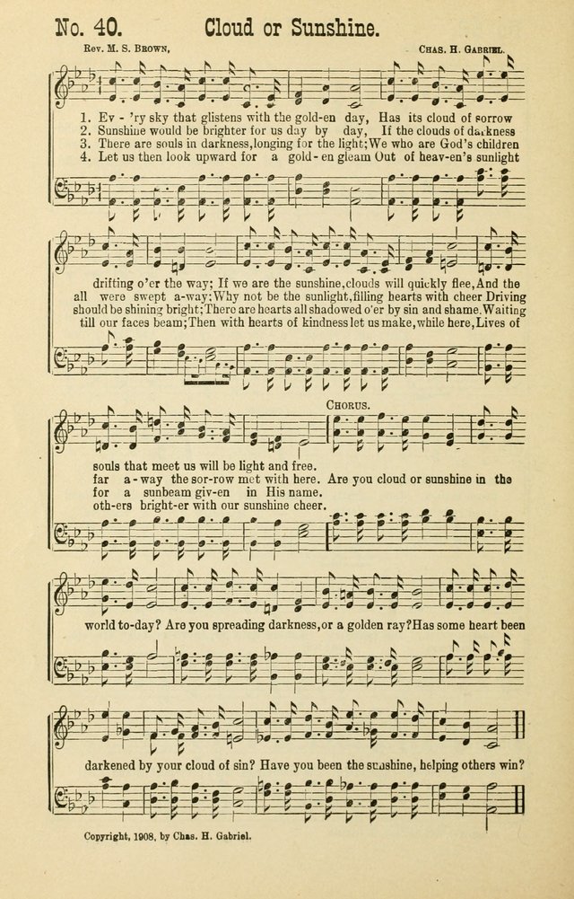 The Victory: a collection of popular Sunday school songs new and old page 40