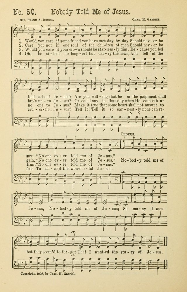The Victory: a collection of popular Sunday school songs new and old page 50