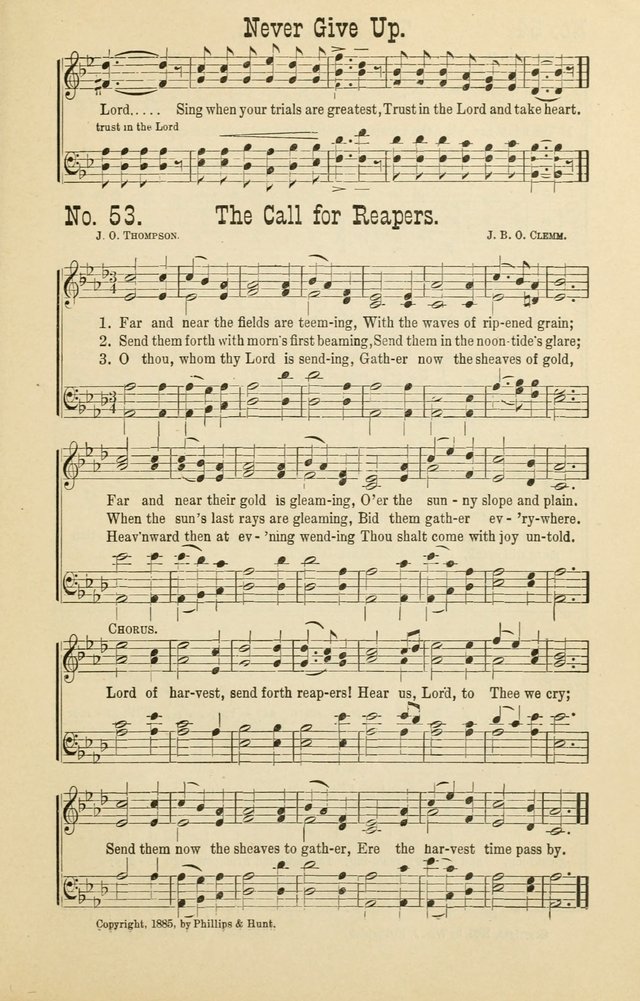 The Victory: a collection of popular Sunday school songs new and old page 53
