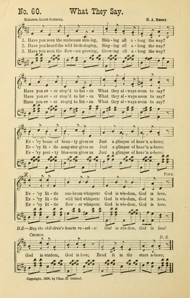 The Victory: a collection of popular Sunday school songs new and old page 60