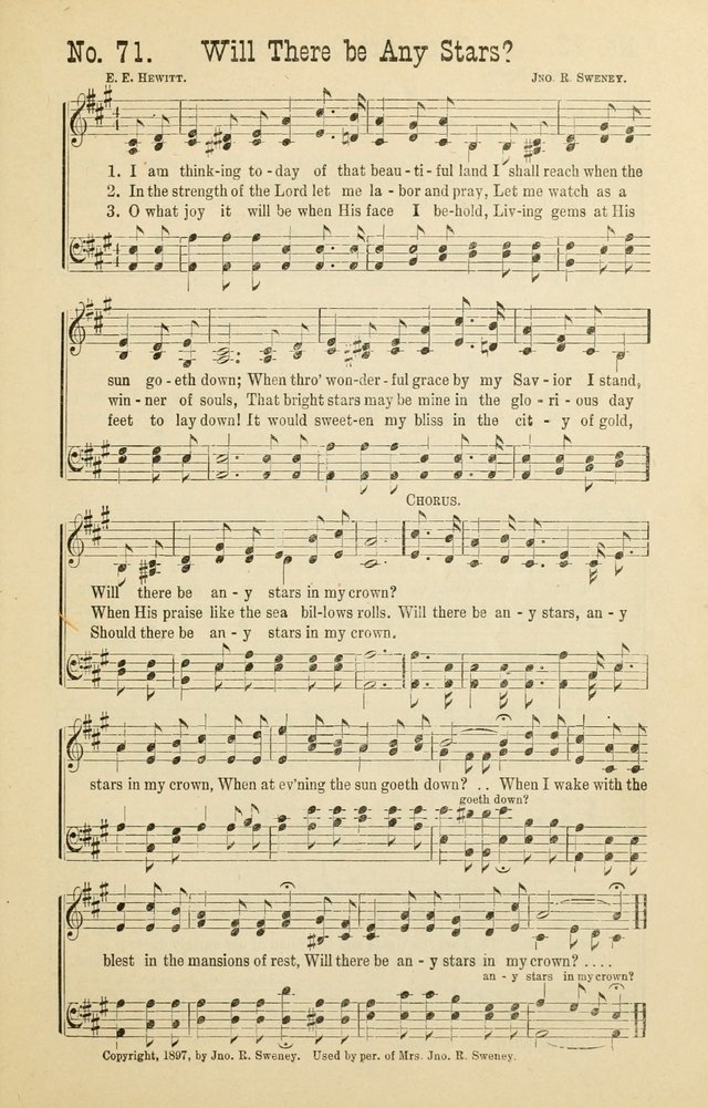 The Victory: a collection of popular Sunday school songs new and old page 71