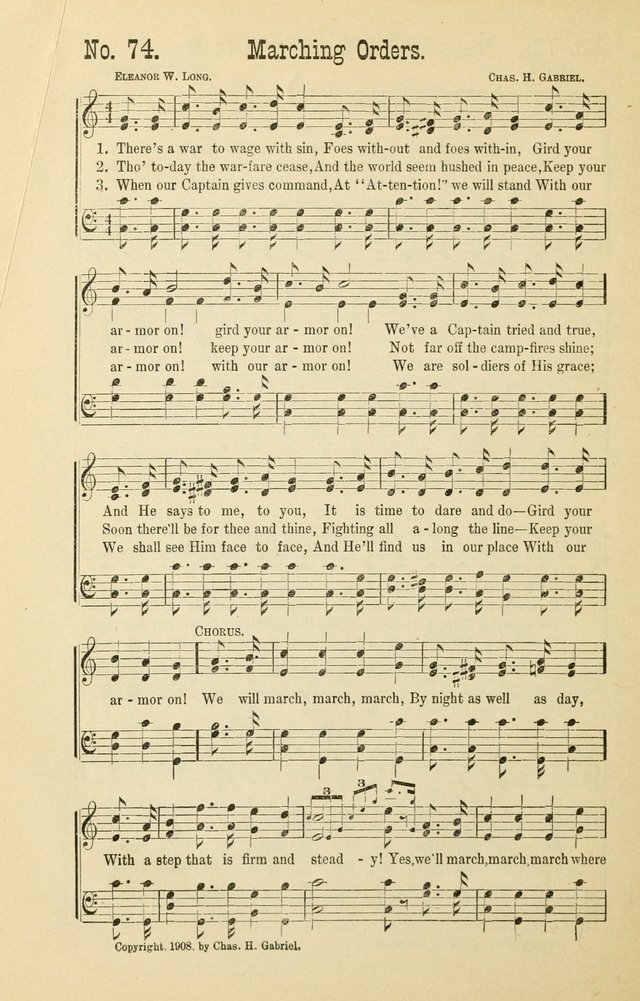 The Victory: a collection of popular Sunday school songs new and old page 74