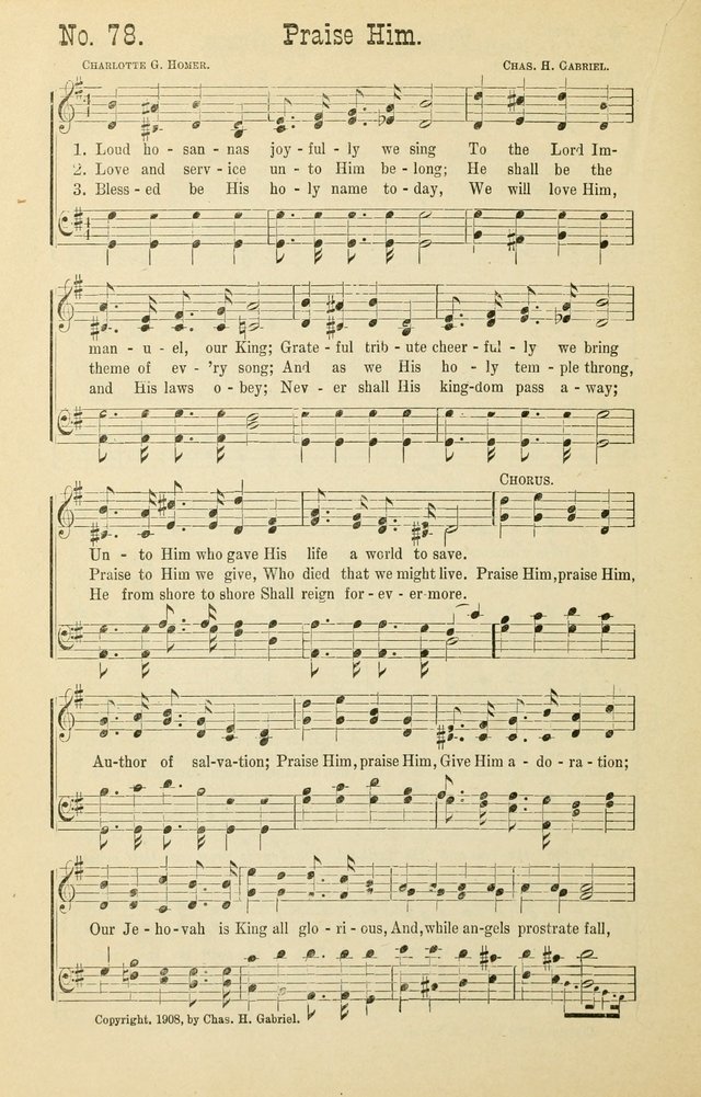 The Victory: a collection of popular Sunday school songs new and old page 78