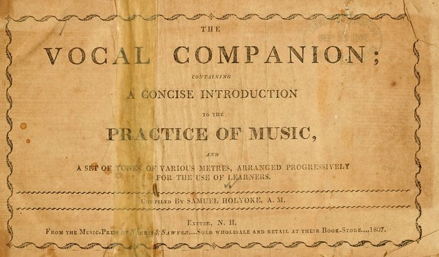The Vocal Companion: containing a concise introduction to the practice of music, and a set of tunes of various metres, arranged progressively for the use of learners page 1