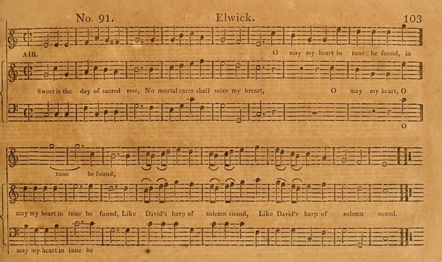 The Vocal Companion: containing a concise introduction to the practice of music, and a set of tunes of various metres, arranged progressively for the use of learners page 103