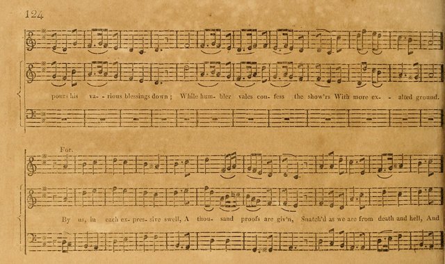 The Vocal Companion: containing a concise introduction to the practice of music, and a set of tunes of various metres, arranged progressively for the use of learners page 124