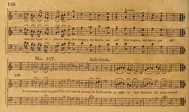 The Vocal Companion: containing a concise introduction to the practice of music, and a set of tunes of various metres, arranged progressively for the use of learners page 126