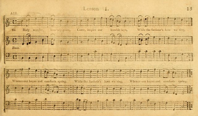 The Vocal Companion: containing a concise introduction to the practice of music, and a set of tunes of various metres, arranged progressively for the use of learners page 15