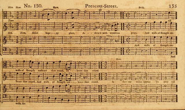 The Vocal Companion: containing a concise introduction to the practice of music, and a set of tunes of various metres, arranged progressively for the use of learners page 155