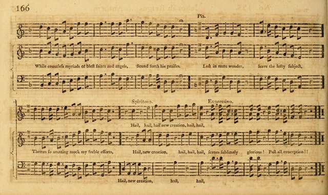The Vocal Companion: containing a concise introduction to the practice of music, and a set of tunes of various metres, arranged progressively for the use of learners page 166