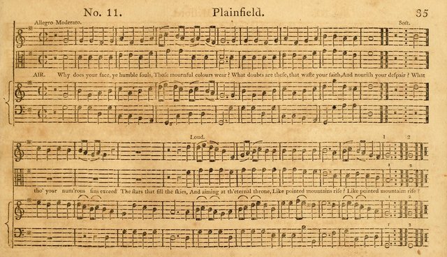 The Vocal Companion: containing a concise introduction to the practice of music, and a set of tunes of various metres, arranged progressively for the use of learners page 35