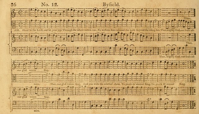 The Vocal Companion: containing a concise introduction to the practice of music, and a set of tunes of various metres, arranged progressively for the use of learners page 36