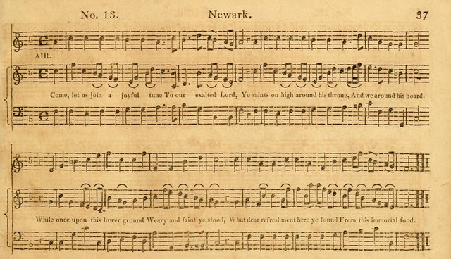 The Vocal Companion: containing a concise introduction to the practice of music, and a set of tunes of various metres, arranged progressively for the use of learners page 37