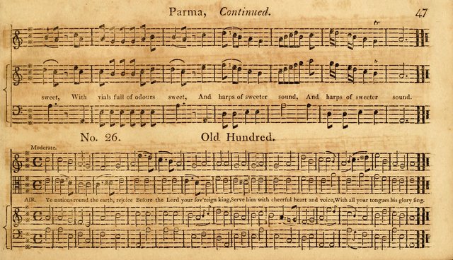 The Vocal Companion: containing a concise introduction to the practice of music, and a set of tunes of various metres, arranged progressively for the use of learners page 47