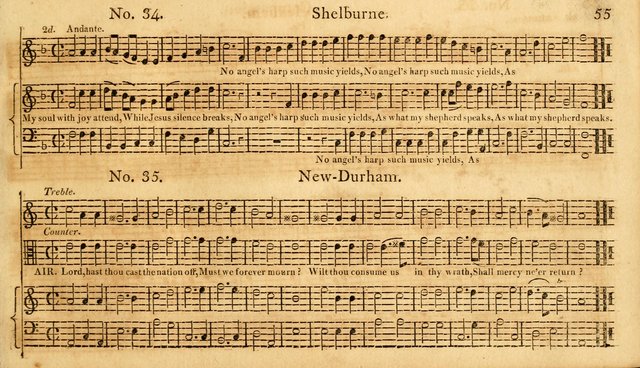 The Vocal Companion: containing a concise introduction to the practice of music, and a set of tunes of various metres, arranged progressively for the use of learners page 55