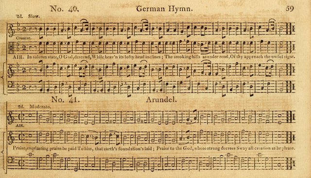 The Vocal Companion: containing a concise introduction to the practice of music, and a set of tunes of various metres, arranged progressively for the use of learners page 59