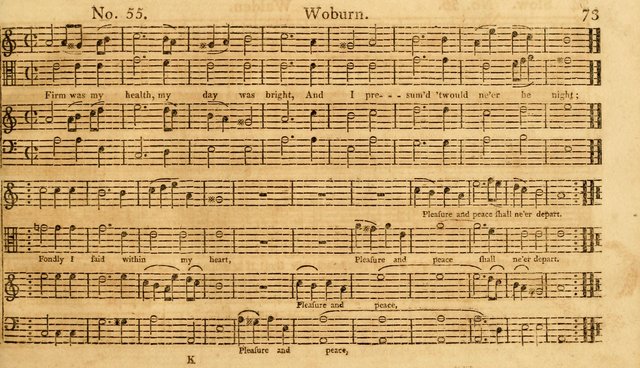 The Vocal Companion: containing a concise introduction to the practice of music, and a set of tunes of various metres, arranged progressively for the use of learners page 73