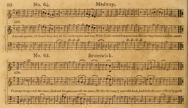 The Vocal Companion: containing a concise introduction to the practice of music, and a set of tunes of various metres, arranged progressively for the use of learners page 80