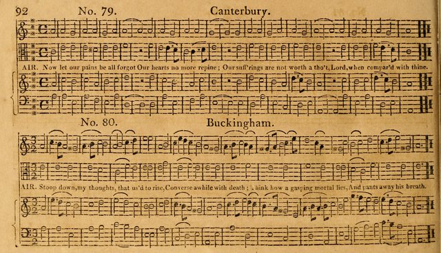 The Vocal Companion: containing a concise introduction to the practice of music, and a set of tunes of various metres, arranged progressively for the use of learners page 92