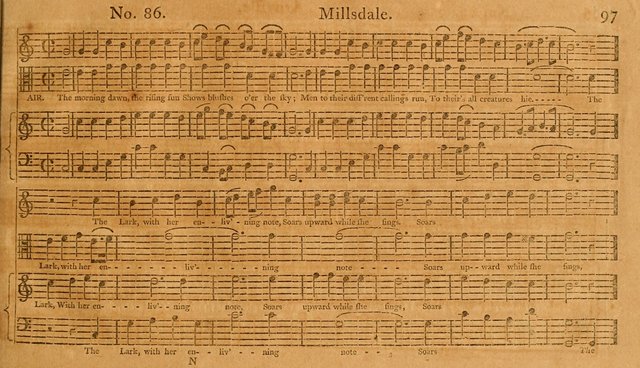 The Vocal Companion: containing a concise introduction to the practice of music, and a set of tunes of various metres, arranged progressively for the use of learners page 97