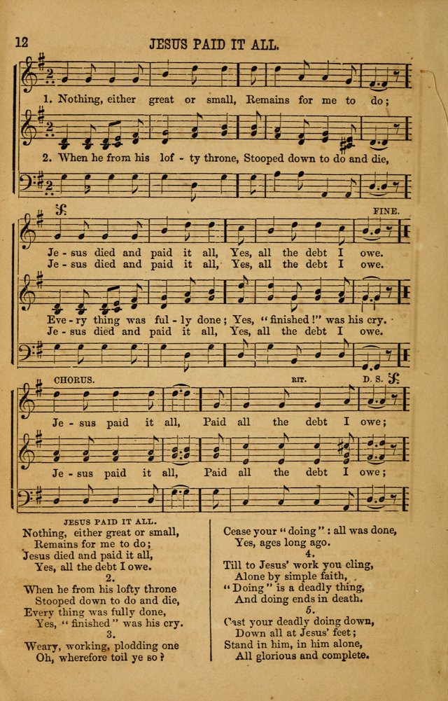 Vestry Chimes: a choice collection of sacred music, adapted to all occasions of social and family worship page 12