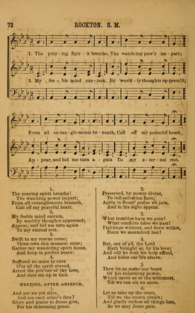 Vestry Chimes: a choice collection of sacred music, adapted to all occasions of social and family worship page 72