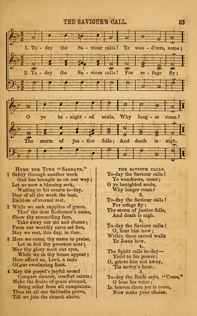 Vestry Chimes: a choice collection of sacred music, adapted to all occasions of social and family worship page 83