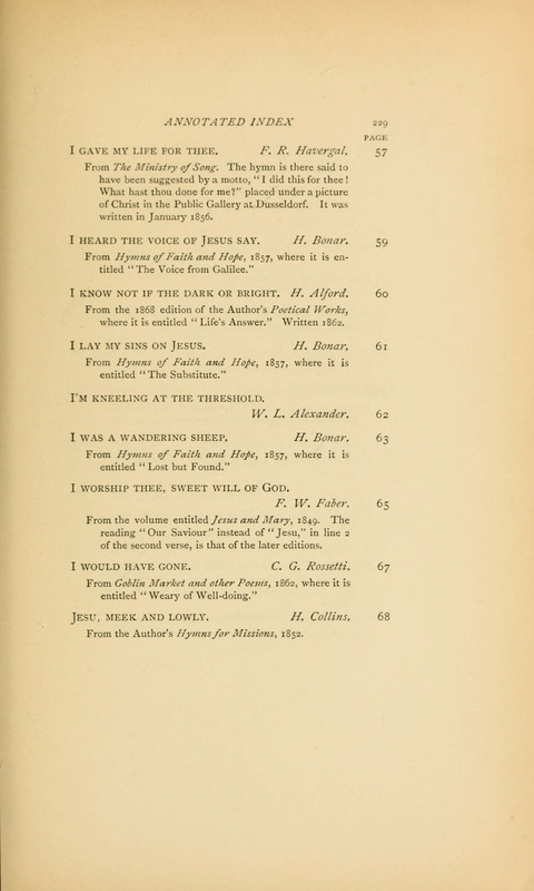 Victorian Hymns: English sacred songs of fifty years page 229