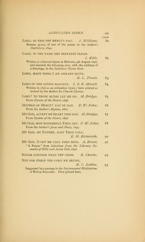 Victorian Hymns: English sacred songs of fifty years page 231