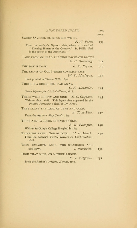 Victorian Hymns: English sacred songs of fifty years page 235